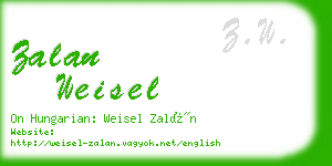 zalan weisel business card